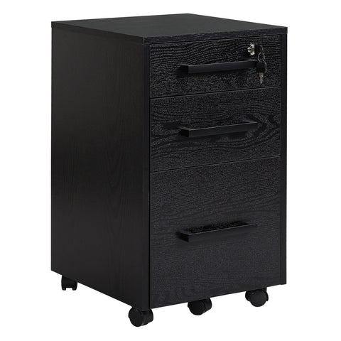 Rootz Office Storage Cabinet - Filing Cabinet - Mobile Office Storage - Lockable Drawer - 39.2L x 40W x 65.4H cm - Perfect Organization Solution