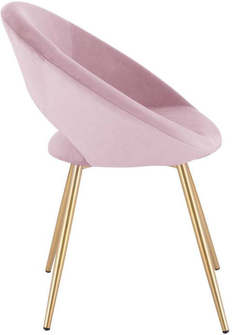 Rootz Set of 4 Dining Chairs - Velvet Dining Chairs - Gold Legged Chairs - Elegant Design - Comfortable Seating - Enhanced Durability - 35cm x 45cm x 78cm