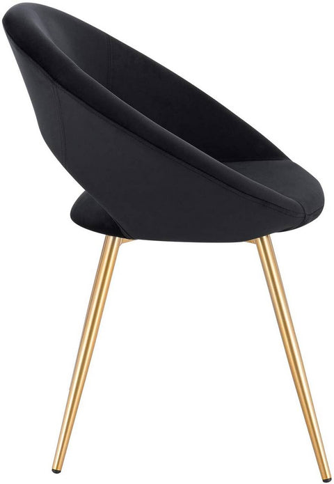 Rootz Set of 4 Dining Chairs - Velvet Upholstered - Gold Metal Legs - Ergonomic Design - Stylish & Modern - Durable & Stable - 78cm x 35cm x 45cm