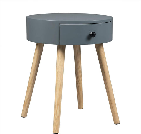 Rootz Multifunctional Bedside Table - Nightstand - Storage Unit - Ample Storage, Versatile Use, Durable Build - 38cm Diameter x 48cm Height
