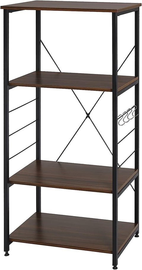 Rootz Modern Kitchen Shelf - Storage Rack - Display Unit - Eco-Friendly MDF & Metal - Stable & Durable - Easy Assembly - 60cm x 40cm x 124cm