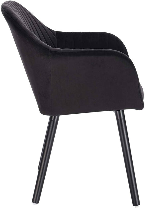 Rootz Set of 4 Dining Chairs - Velvet Upholstered - Comfortable Seating - Durable & Sturdy - Versatile Design - Easy Assembly - 81cm x 40cm x 42cm