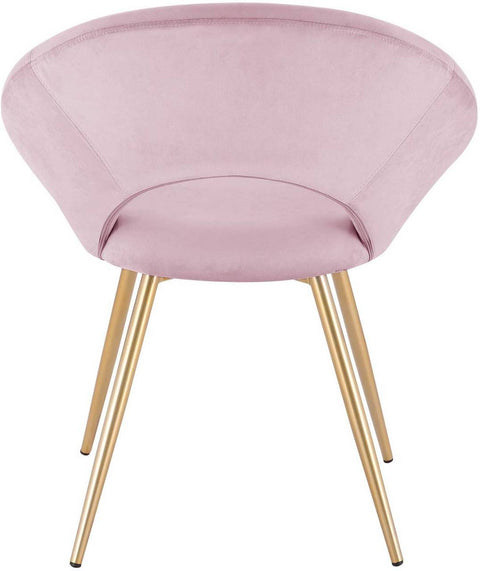 Rootz Set of 4 Dining Chairs - Velvet Dining Chairs - Gold Legged Chairs - Elegant Design - Comfortable Seating - Enhanced Durability - 35cm x 45cm x 78cm