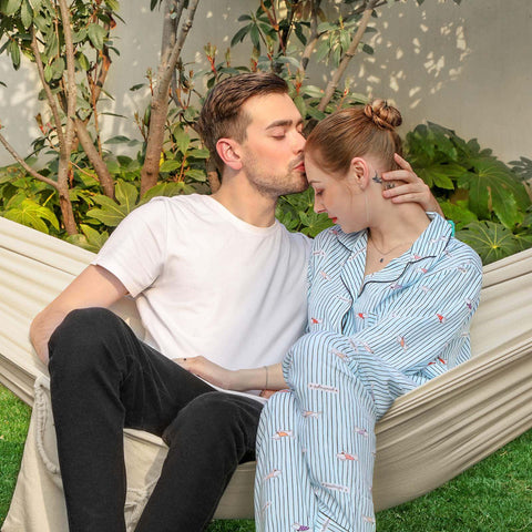 Rootz Multi-Person Hammock - Natural White Hammock - Swing Chair - Relaxing Comfort - 210cm x 150cm - Total Length 300cm - Durable & Stable