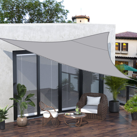 Rootz Large Triangular Shade Sail - Canopy - Sun Shelter - UV Protection - 6 x 6 x 6 m