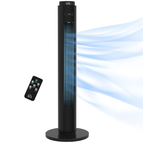 Rootz Tower Fan - Oscillating Fan - Cooling Fan - Energy-Efficient 12H Timer - 70° Pan - 31.5 x 31.5 x 96 cm