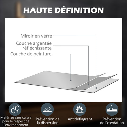 Rootz Rectangular LED Bathroom Mirror - Vanity Mirror - Wall Mirror - Anti-Fog Feature - 80 x 60 cm