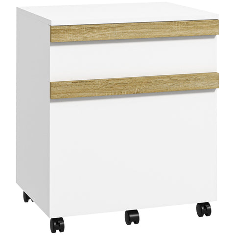 Rootz Office Cabinet on Wheels - Mobile Storage - Rolling Drawer Unit - Organize Workspace - 48cm x 40cm x 59.5cm