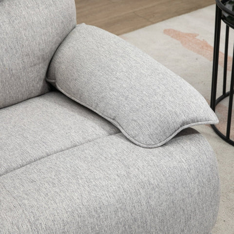 Rootz TV Armchair - Recliner Chair - Home Cinema Chair - Linen-look Fabric - Adjustable Backrest - Cup Holder - 89cm x 98cm x 101cm