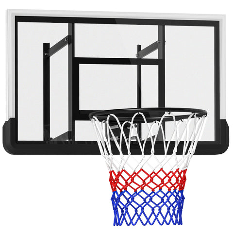 Rootz Wall Mounted Basketball Hoop - Adjustable Indoor Hoop - Shatterproof Backboard - Spring Loaded - 110cm x 70cm Back Panel