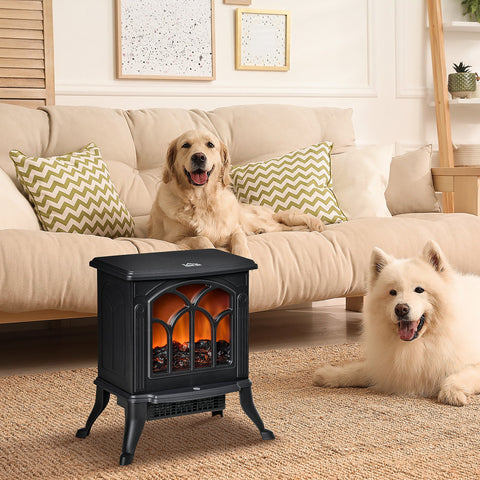 Rootz Electric Fireplace - Heater - Flame Effect - Cozy Ambiance - 37.3L x 23.1W x 44H cm