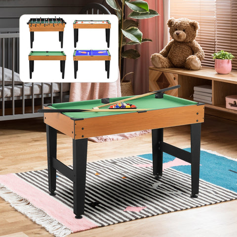 Rootz 4-in-1 Party Game Table - Table Tennis - Table Football - Durable Design - 107cm x 61cm x 84.5cm