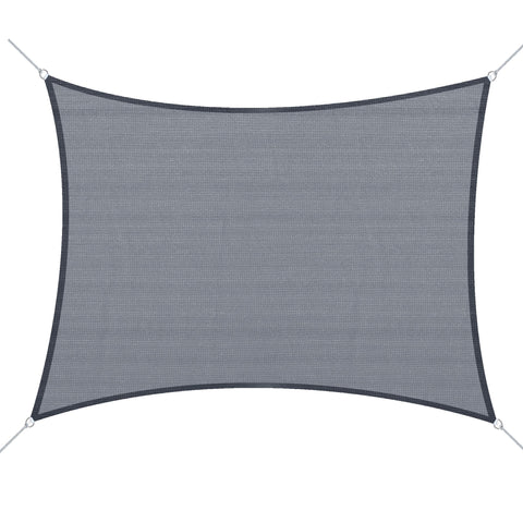 Rootz Rectangular Shade Sail - Sun Shade - Outdoor Canopy - UV Protection - 6m x 4m