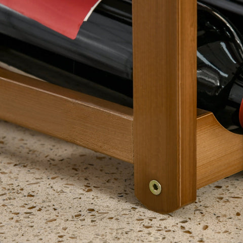Rootz Bamboo Wine Rack - Bottle Holder - Wine Organizer - Space-saving Design - 43L x 23.5W x 38H cm