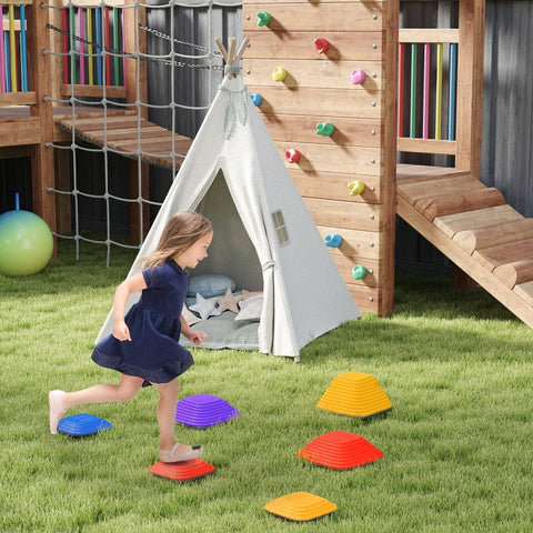 Rootz Balance River Stones - Stepping Stones - Sensory Toys - Enhances Coordination - 21.5cm to 34.3cm - For Ages 3-8 - Indoor/Outdoor Use