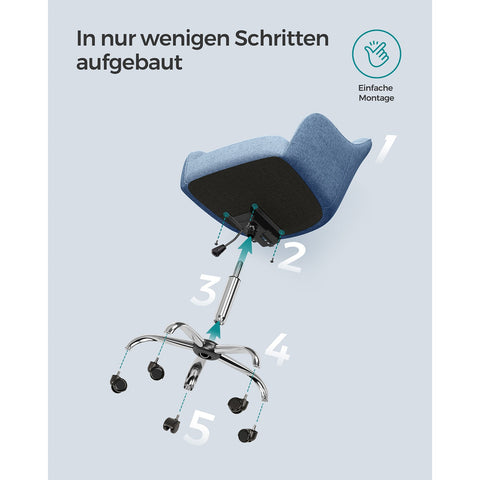 Rootz Swivel Desk Chair - Office Chair - Rolling Chair - Ergonomic Design - Steel Frame - 69cm x 65cm x 83-93cm