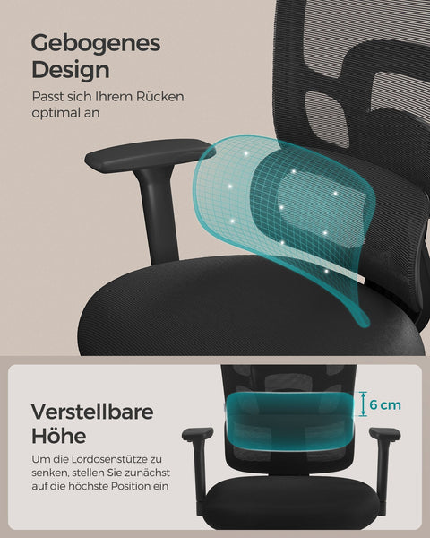 Rootz Ergonomic Office Chair - Ink Black - Steel - PU Leather - Adjustable Height - 70cm x 70cm x (117-125cm) - 150kg Capacity