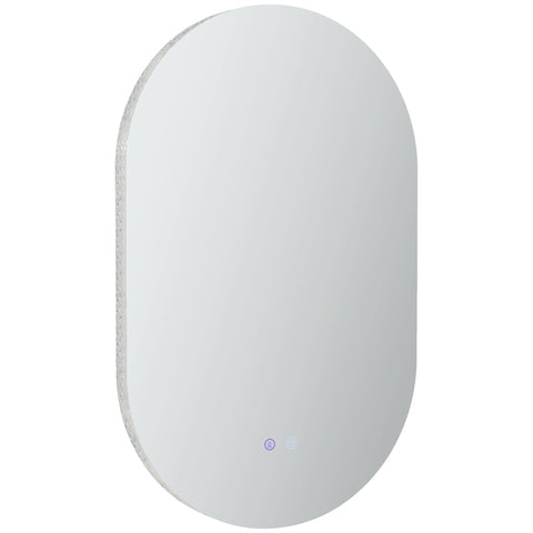 Rootz Oval LED Bathroom Mirror - Vanity Mirror - Wall Mirror - Anti-Fog Function - 91cm x 61cm x 4.5cm
