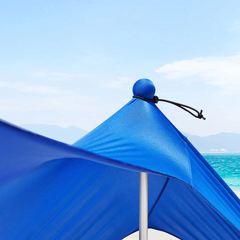 Rootz Portable Shade Sail - Sun Shade - Beach Tent - Polyester and Lycra - UV Protection - 300cm x 300cm x 200cm