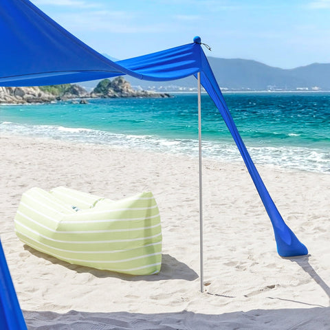 Rootz Sun Shade Sail Canopy - Beach Tent - Camping Canopy - Provides UV Protection - 400cm x 400cm x 200cm