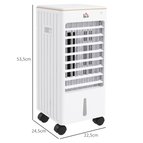 Rootz Portable Air Conditioner - Cooler - Humidifier - Ventilator - Quiet - Wide Coverage - 22.5cm x 24.5cm x 53.5cm. Freshen up rooms up to 20㎡!