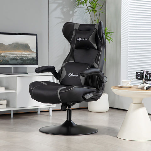 Rootz Rocking Gaming Chair with Speaker - Ergonomic Chair - Gamer Chair - Lumbar Support - 69cm x 73cm x 112-118cm