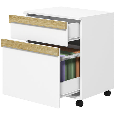 Rootz Office Cabinet on Wheels - Mobile Storage - Rolling Drawer Unit - Organize Workspace - 48cm x 40cm x 59.5cm