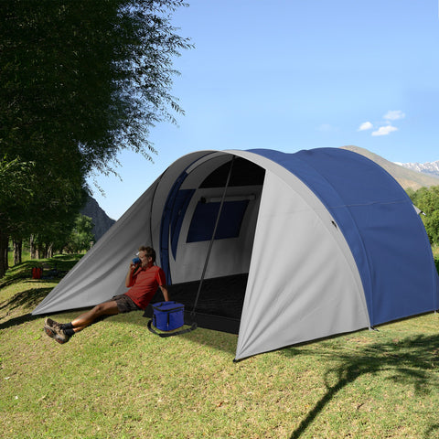 Rootz Family Camping Tent - Outdoor Tent - Backpacking Shelter - Waterproof & Ventilated - 390L x 315W x 188H cm