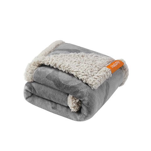 Rootz Pet Blanket - Dog Blanket - Puppy Throw - Sherpa Material - TPU Film - Flannel Fabric - Lightweight - Cozy - Easy to Clean - 73cm x 63cm
