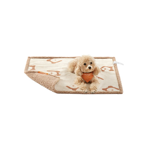 Rootz Pet Blanket - Dog Blanket - Puppy Throw - Sherpa Material - TPU Film - Flannel Fabric - Large Size 73cm x 63cm - Lightweight 0.2kg