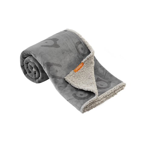 Rootz Pet Blanket - Dog Blanket - Sherpa Blanket - TPU Film - Flannel - Warm and Cozy - Lightweight - Gray - 203cm x 152cm