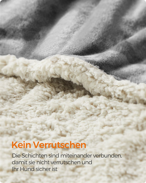 Rootz Pet Blanket - Dog Blanket - Sherpa Blanket - TPU Film - Flannel - Warm and Cozy - Lightweight - Gray - 203cm x 152cm