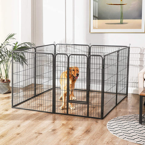 Rootz Outdoor Enclosure for Pets - Dog Playpen - Puppy Run - Iron Pipe Material - Easy Assembly - Portable Storage - 246cm x 83cm x 210cm