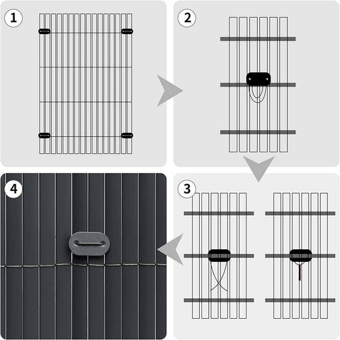 Rootz PVC Privacy Fence Screen - Garden Fence - Weather Resistant - UV Protection - Privacy Protection - Easy to Install - 80/90/100/120/160cm x 300/400/500cm
