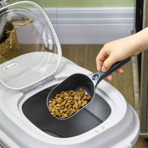 Rootz Dog Food Container - Pet Food Holder - Airtight Seal - 25L/5L - Foldable Design - Wheels - Desiccant - 44cm x 32cm x 37cm