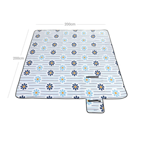 Rootz Picnic Blanket - Outdoor Blanket - Waterproof Mat - Fleece Surface - Aluminum Coating - Insulating Layer - Portable - 200cm x 200cm x 1kg