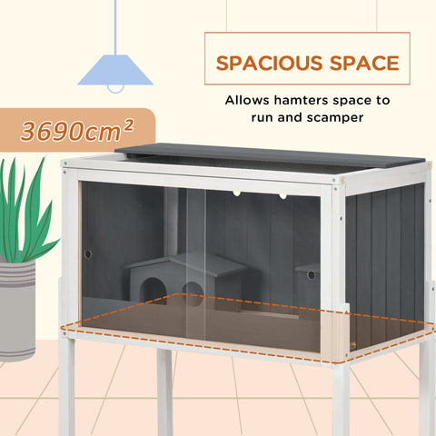 Rootz Hamster Cage - Dwarf Hamster Enclosure - Rodent Habitat - Safe & Stable - 82cm x 45cm x 81cm