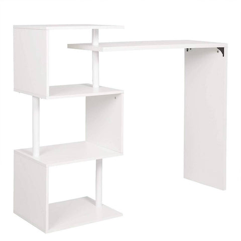 Rootz Multifunctional Rotating Bar Table - Storage Table - Revolving Table - Space-Saving - Ample Storage - Durable - 134cm x 112cm x 38cm
