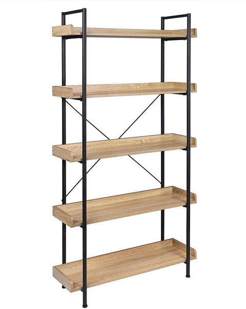 Rootz Modern Standing Shelf - Storage Rack - Display Unit - Durable & Easy Maintenance - Versatile Use - Simple Assembly - 91cm x 25.5cm x 173cm