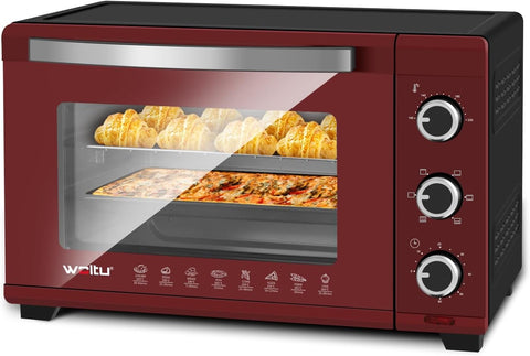 Rootz High-Performance Mini Oven - Compact Kitchen Appliance - Electric Oven - Fast Heating - Large Capacity - Easy Clean - 51.8cm x 32.5cm x 37.8cm