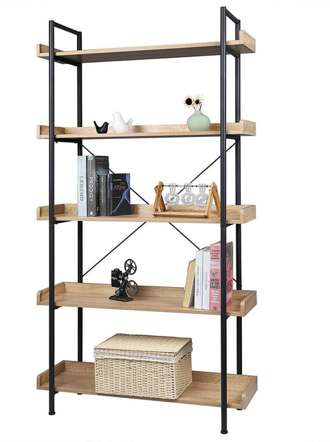 Rootz Modern Standing Shelf - Storage Rack - Display Unit - Durable & Easy Maintenance - Versatile Use - Simple Assembly - 91cm x 25.5cm x 173cm