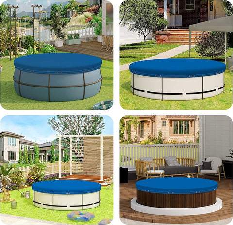 Rootz Pool Cover - Winter Tarpaulin - Swimming Pool Protection - Tear-Resistant - Dark Gray - Dust Protection - Multiple Size Options