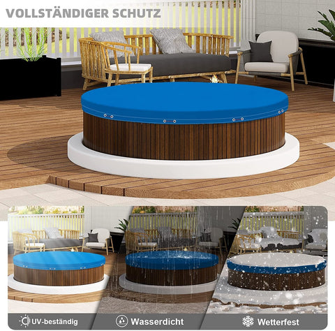 Rootz Pool Cover - Winter Tarpaulin - Swimming Pool Protection - Tear-Resistant - Dark Gray - Dust Protection - Multiple Size Options