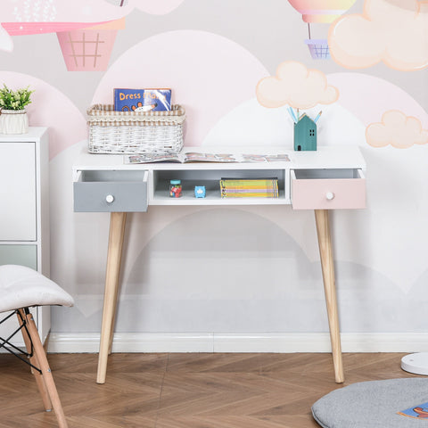 Rootz Children's Desk with Drawer - Kids Table - Multicolored Desk - Encourages Learning - 100 x 48 x 76.5 cm