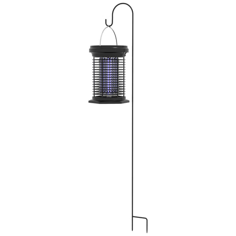 Rootz Hanging Insect Repellent Lamp - Garden Lantern - Bug Zapper - Solar & USB-C Chargeable - 50m² Coverage - Ø17.5 x 25.8H cm - Black