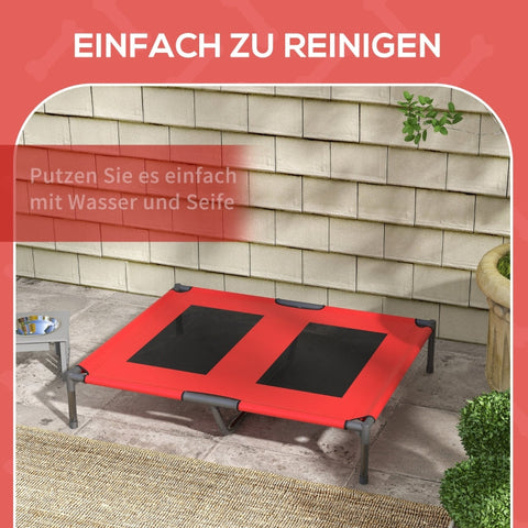 Rootz Portable Pet Bed - Lightweight Dog Bed - Raised Pet Cot - Oxford Fabric - Mesh Cover - Easy to Clean - 92cm x 76cm x 18cm