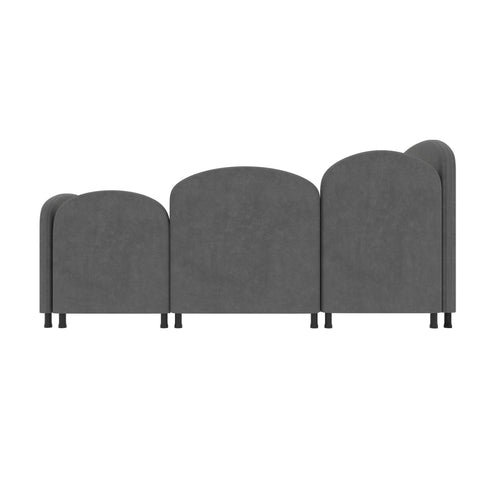 Rootz Sofa Bed with Drawers - Twin Size Upholstered - Velvet Sofa - Extra Storage - 210cm x 99cm x 82.5cm