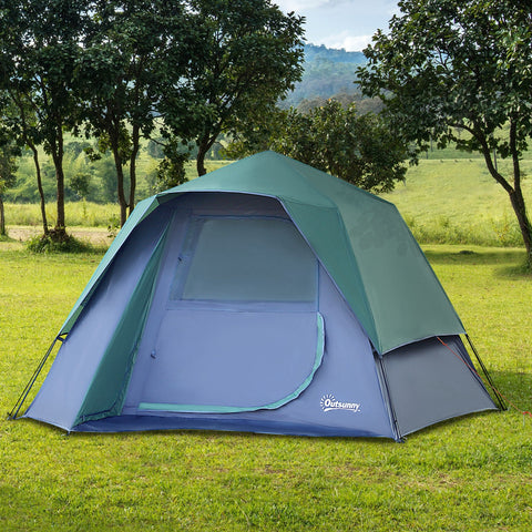 Rootz 3-Person Pop-Up Camping Tent - Family Tent - Waterproof Tent - Easy Ventilation - 2.5L x 1.94W x 1.6H m