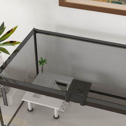 Rootz Reptile Box Breeding Container - Terrarium - Housing - Easy Observation - 50cm x 30cm x 25cm