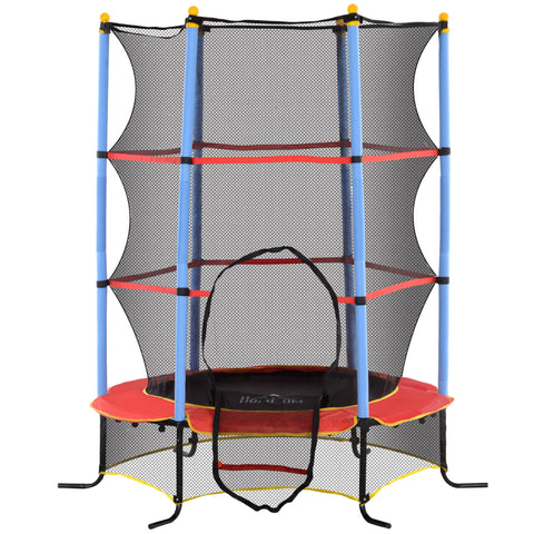 Rootz Children's Trampoline - Kids Bouncer - Spring Jumping - Enhances Coordination - Ø 1.75 x 1.90H m - Black/Red/Blue